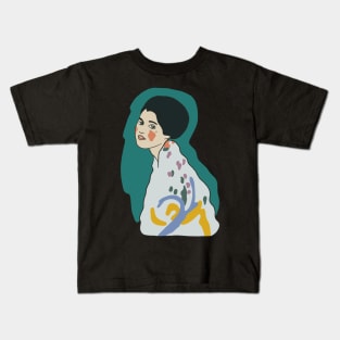 Gustav Klimt - Portrait of a Lady - New Klimt Painting Discovered in the Wall of a Museum Kids T-Shirt